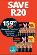 Duracell Plus AAA/AA Alkaline Batteries 12 Pack-Per Pack