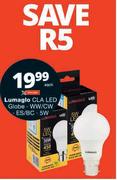 Lumaglo CLA LED Globe 5W-Each
