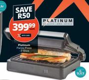 Platinum 2 Slice Panini Press-Each