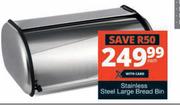 Stainless Steel Large Bread Bin-Each