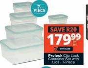 Prolock Clip Lock Container Set With Lids 7 Piece-Per Set