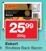 Eskort Rindless Back Bacon-200g
