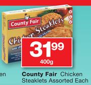 Country Fair Chicken Steaklets Assorted-400g Each
