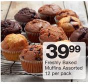 Freshly Baked Muffins Assorted-12 Per Pack
