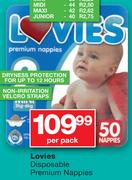 Lovies Disposable Premium Nappy Maxi 42-Per Nappy