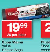 Supa Mama Value Refuse Bags-20 Per Pack