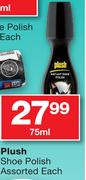 Plush Shoe Polish Assorted-75ml