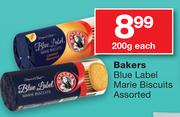 Bakers Blue Label Marie Biscuits Assorted-200g Each