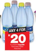 Aquelle Flavoured Water Assorted-4 x 500ml