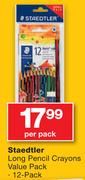 Staedtler Long Pencil Crayons Value Pack 12 Pack-Per Pack