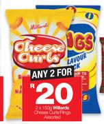 Willards Cheese Curls/Flings Assorted-2 x 150g