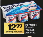 Parmalat Smooth Yoghurt Assorted-6x100g Per Pack