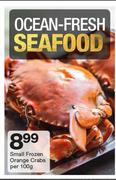 Small Frozen Orange Crabs-Per 100g