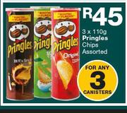 Pringles Chips-3x110g Canisters