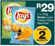 Simba Lay's Potato Chips-2x125g Packets