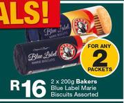 Bakers Blue Label Marie Biscuits-2x200g Packets