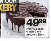 Freshly Baked 6 Inch Cake-Each