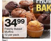 Freshly Baked Muffins-12 Per Pack