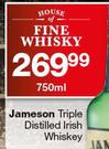 Jameson Triple Distilled Irish Whisky-750ml