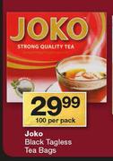 Joko Black Tagless Tea Bags-100 Per Pack