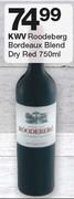 KWV Roodberg Bordeaux Blend Dry Red-750ml