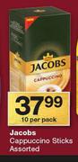 Jacobs Cappuccino Sticks-10 Per Pack