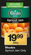 Rhodes Apricot Jam Only-900g