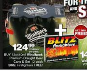 Windhoek Premium Draught Beer Cans-12x440ml