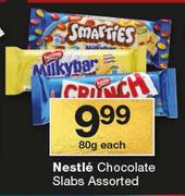Nestle Chocolate Slabs-80g Each