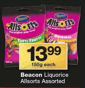 Beacon Liquorice Allsorts-150g Each