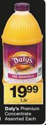 Daly's Premium Concentrate Assorted-1.5Ltr Each