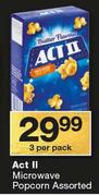 Act II Microwave Popcorn Assorted-3 Per Pack