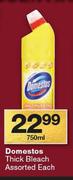 Domestos Thick Bleach-750ml Each