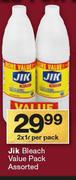 Jik Bleach Value Pack-2x1Ltr Per Pack
