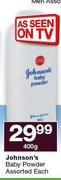 Johnson's Baby Powder-400g Each