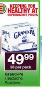 Grand-Pa Headache Powders-38 Per Pack
