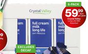 Crtstal Valley Long Life Milk-6 x 1Ltr Per Pack