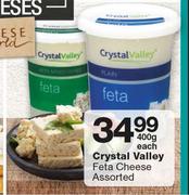 Crystal Valley Feta Cheese-400g Each
