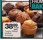 Freshly Baked Muffins-12 Per Pack
