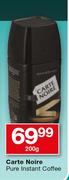 Carte Noire Pure Instant Coffee-200g