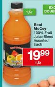 Real McCoy 100% Fruit Juice Blend Assorted-1.5Ltr Each