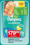 Pampers Active Baby Dry Disposable Nappy Midi-76 Per Nappy