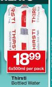 Thirsti Bottled Water-6 x 500ml Per Pack
