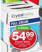 Crystal Valley Full Cream Long Life Milk-6x1Ltr Per Pack