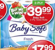 Baby Soft 2-Ply Toilet Rolls 9-Per Pack
