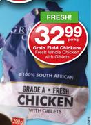 Grain Field Chickens Fresh Whole Chicken With Giblets-Per kg