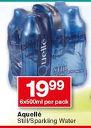 Aquelle Still/Sparkling Water-6x500ml Per Pack