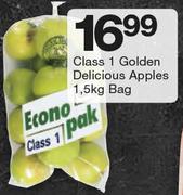 Class 1 Golden Delicious Apples-1.5kg Bag