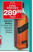 Johnie Walker 12-Year-Old Blended Scotch Whisky-750ml