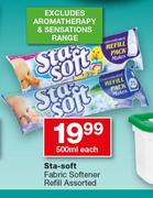 Sta-Soft Fabric Softener Refill-500ml Each